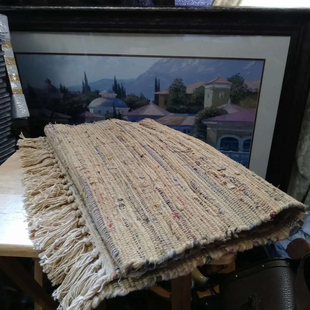 🌅🏫 2 Gallic Artisan Cotton Rugs 🆕🏬 22